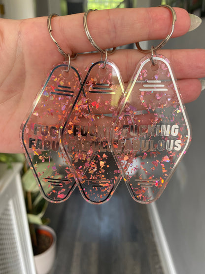 “Fucking Fabulous” Motel Style Keyring
