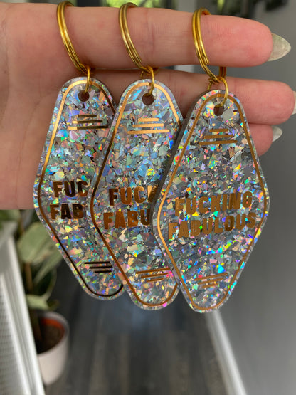 “Fucking Fabulous” Motel Style Keyring