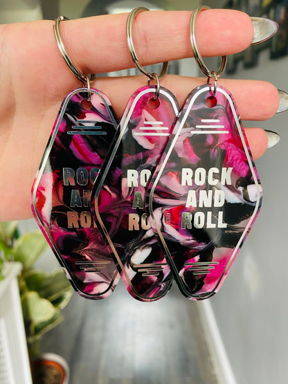 “Rock and Roll” Motel Style Keyring