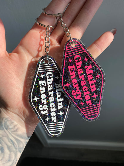 “Main Character Energy” Motel Style Keyring