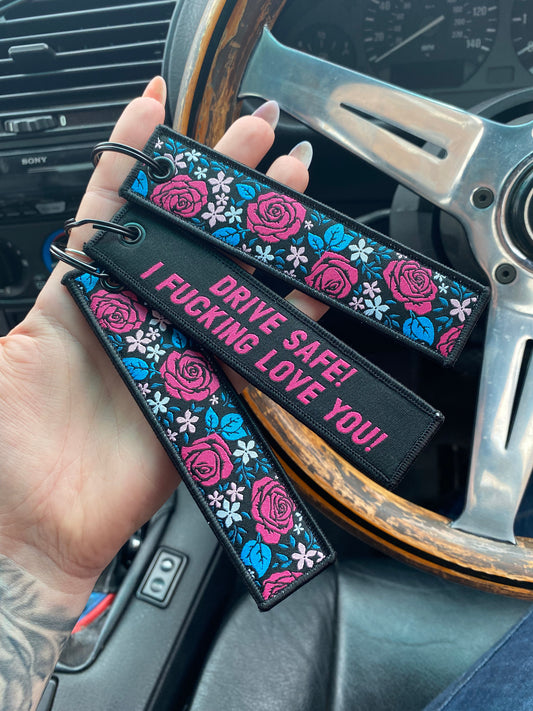 Drive Safe! Jet Tag - Roses