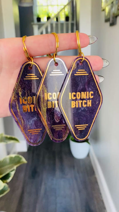 “Iconic Bitch” Motel Style Keyring