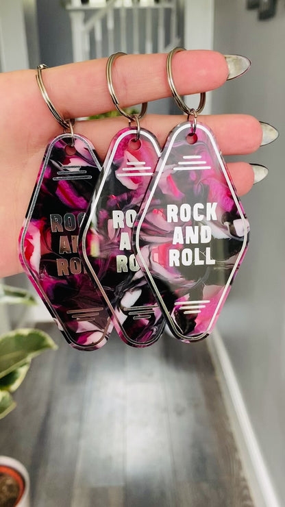 “Rock and Roll” Motel Style Keyring