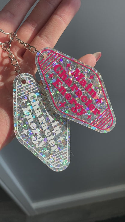 “Main Character Energy” Motel Style Keyring