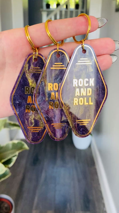 “Rock and Roll” Motel Style Keyring