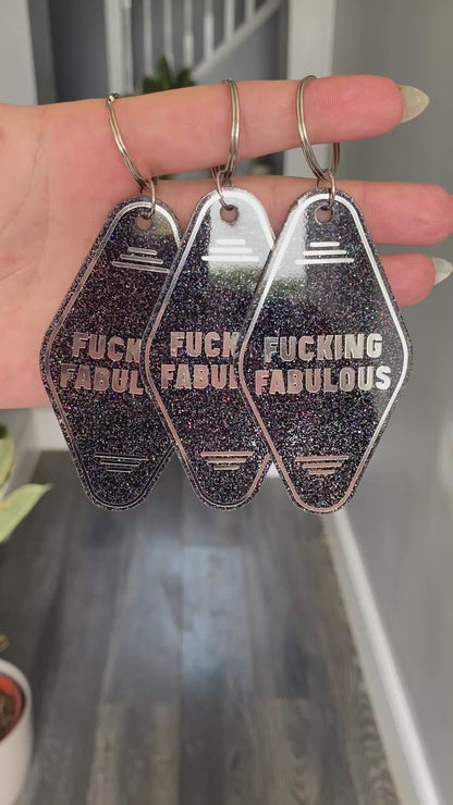 “Fucking Fabulous” Motel Style Keyring