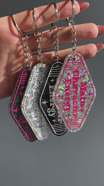 “Main Character Energy” Motel Style Keyring